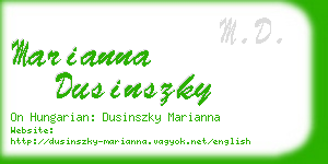 marianna dusinszky business card